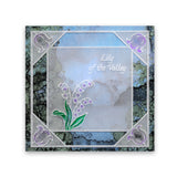 Linda's 123 - A Daisy, Lily of the Valley & Fuchsia A4 Square Groovi Plate