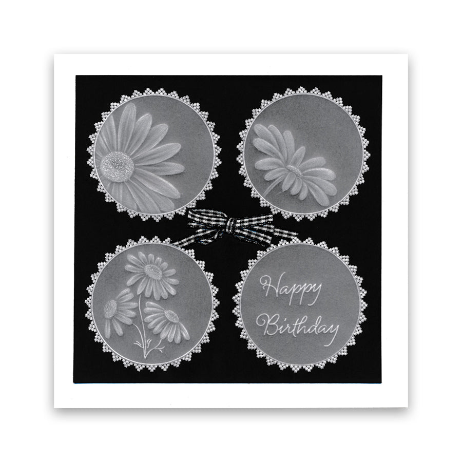 Linda's 123 - ABC Florals A5 Square Groovi Plate Trio