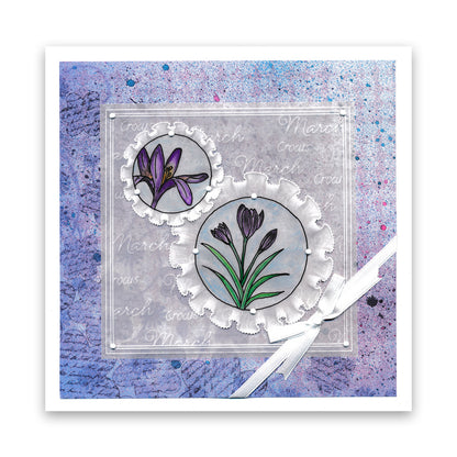 Linda's 123 - ABC Florals A5 Square Groovi Plate Trio