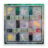 Linda's 123 Flowers - ABC Collection Daisy, Sweet Pea & Hydrangea A4 & A5 Square Groovi Plate Set