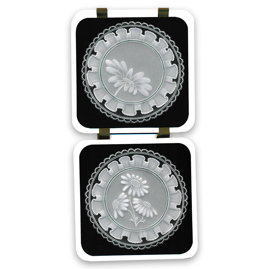 Linda's 123 - A Daisy, Lily of the Valley & Fuchsia A4 Square Groovi Plate