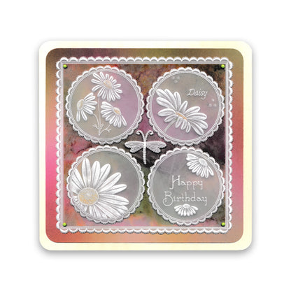 Linda's 123 - ABC Florals A5 Square Groovi Plate Trio