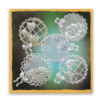 Linda's 123 - A Daisy, Lily of the Valley & Fuchsia A4 Square Groovi Plate