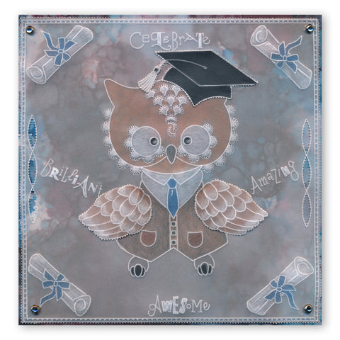 Linda's Owl Accessories A4 Square Groovi Tem-plate