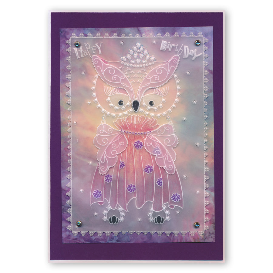 Linda's Mama Owl A4 Square Groovi Tem-plate