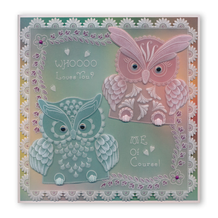 Linda's Papa Owl A4 Square Groovi Tem-plate