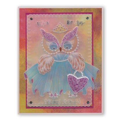 Linda's Wedding Owl Accessories A4 Square Groovi Tem-plate