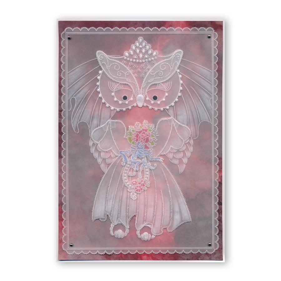 Linda's Wedding Owl Accessories A4 Square Groovi Tem-plate