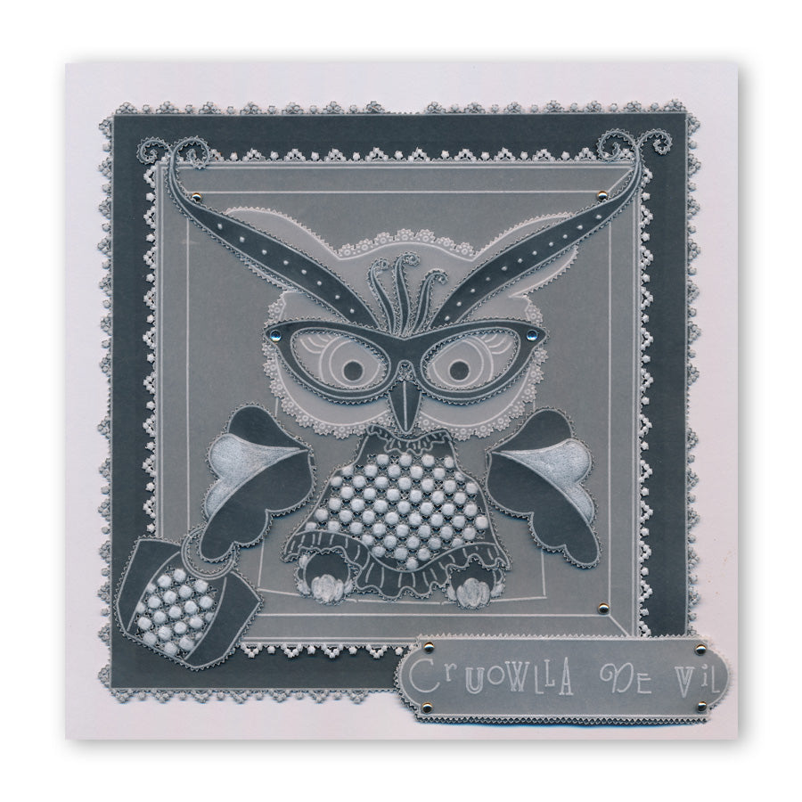 Linda's Owl Accessories A4 Square Groovi Tem-plate