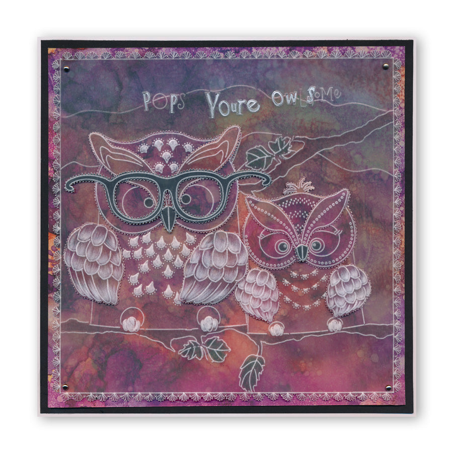 Linda's Owl Accessories A4 Square Groovi Tem-plate