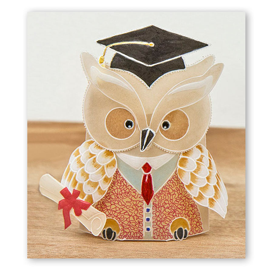 Linda's Papa Owl A4 Square Groovi Tem-plate
