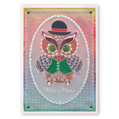 Linda's Owl Accessories A4 Square Groovi Tem-plate