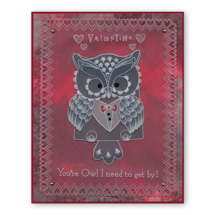 Linda's Papa Owl A4 Square Groovi Tem-plate