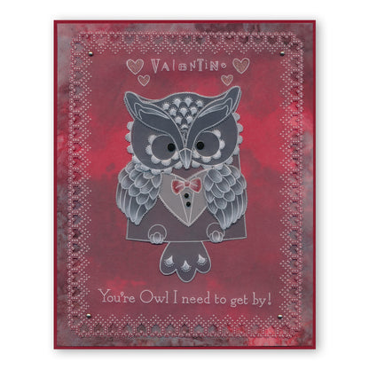 Linda's Papa Owl A4 Square Groovi Tem-plate