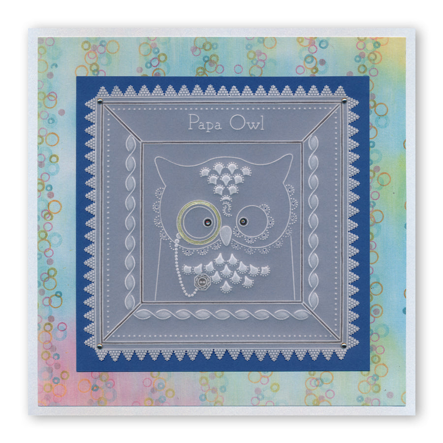 Linda's Papa Owl A4 Square Groovi Tem-plate