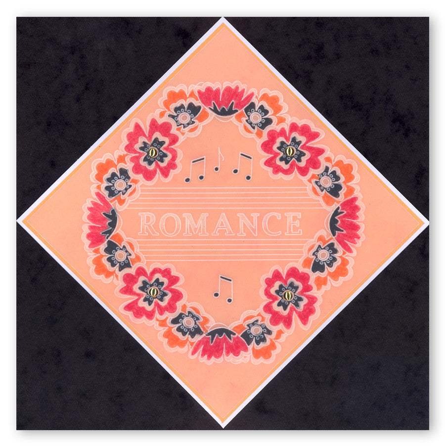 Lace Flowers & Netting A5 Square Groovi Plate Set