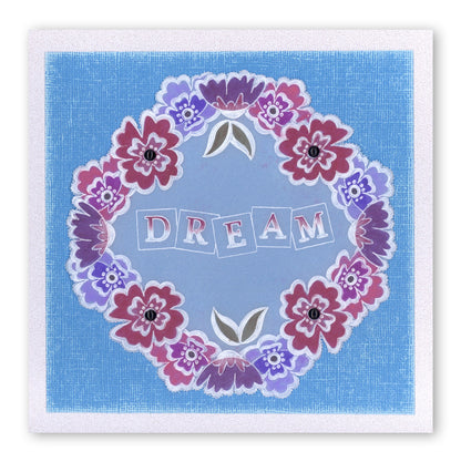 Lace Flowers & Netting A5 Square Groovi Plate Set