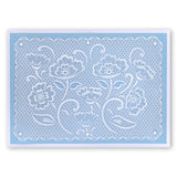 Lace Flowers & Netting A5 Square Groovi Plate Set