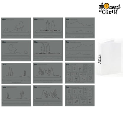 Riverside Landscape & Reflection A5 Mask Set & A5 Mask Folder