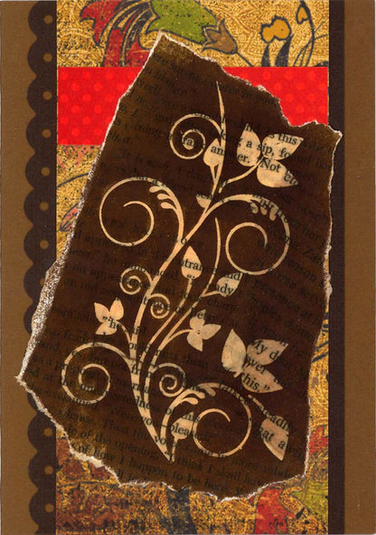 Leafy Swirl 9" x 11" Stencil