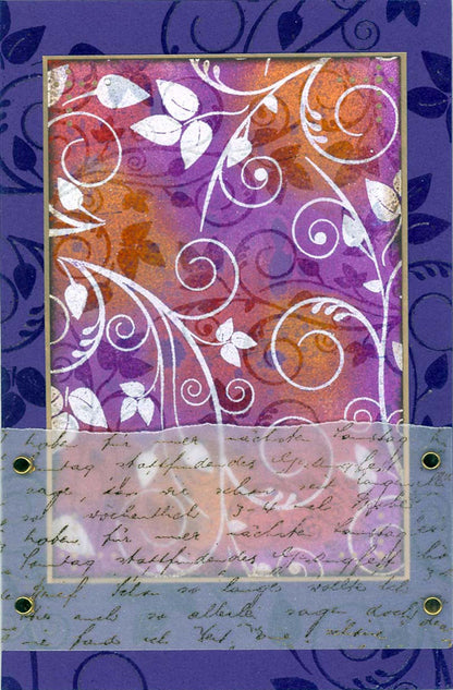 Leafy Swirl 9" x 11" Stencil