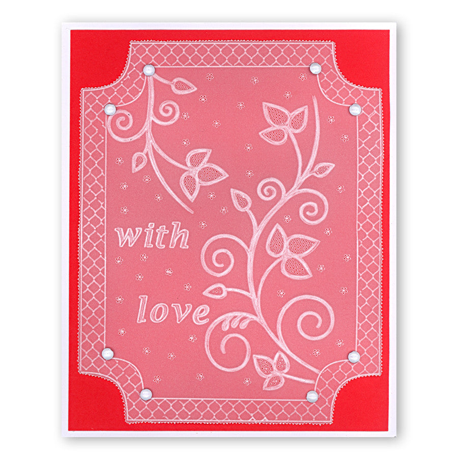 Leafy Swirl & Large Netting A5 Square Groovi Plate Set