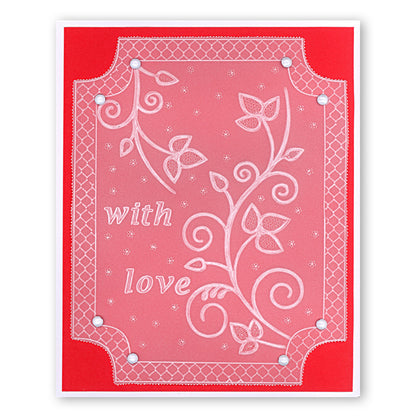 Leafy Swirl & Large Netting A5 Square Groovi Plate Set