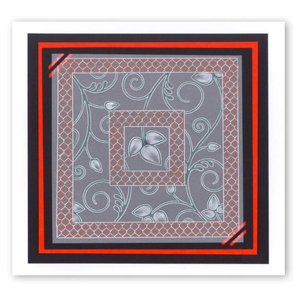 Leafy Swirl & Large Netting A5 Square Groovi Plate Set