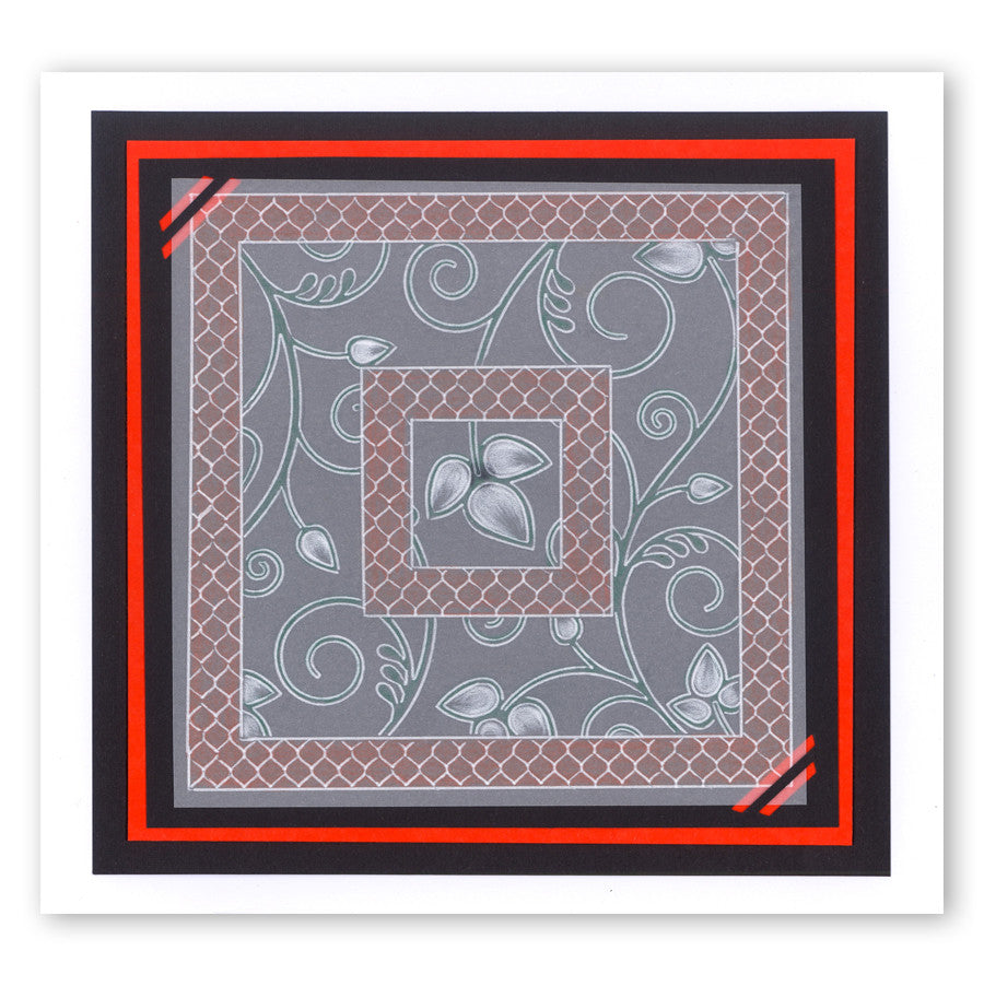 Leafy Swirl A5 Square Groovi Plate