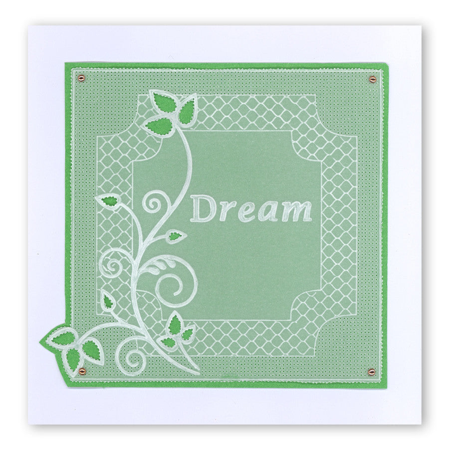 Leafy Swirl & Large Netting A5 Square Groovi Plate Set