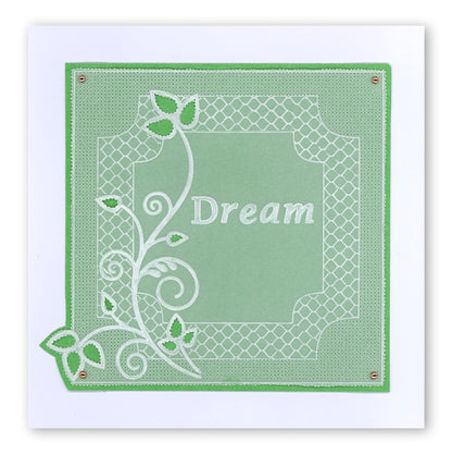 Leafy Swirl A5 Square Groovi Plate