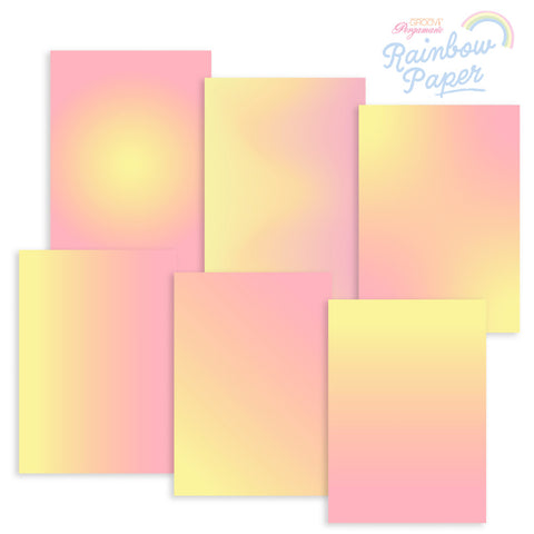 Rainbow Paper - Lemon Sorbet Sunrise A4
