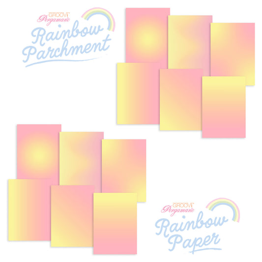 Rainbow Duo - Parchment & Paper - Lemon Sorbet Sunrise A4