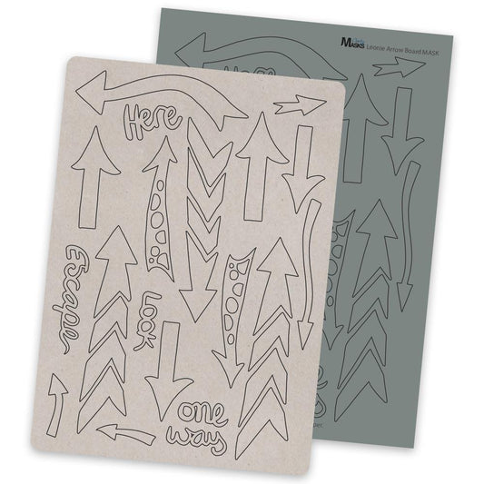 CLEARANCE Leonie's Arty Arrows + MASK Clarity Mix Media Board