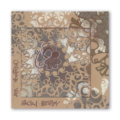 CLEARANCE Leonie's Flicked Circus 9" x 9" Frameless Stencil