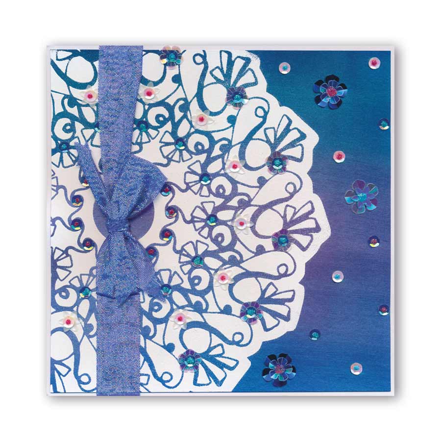 CLEARANCE Leonie's Flicked Circus 9" x 9" Frameless Stencil