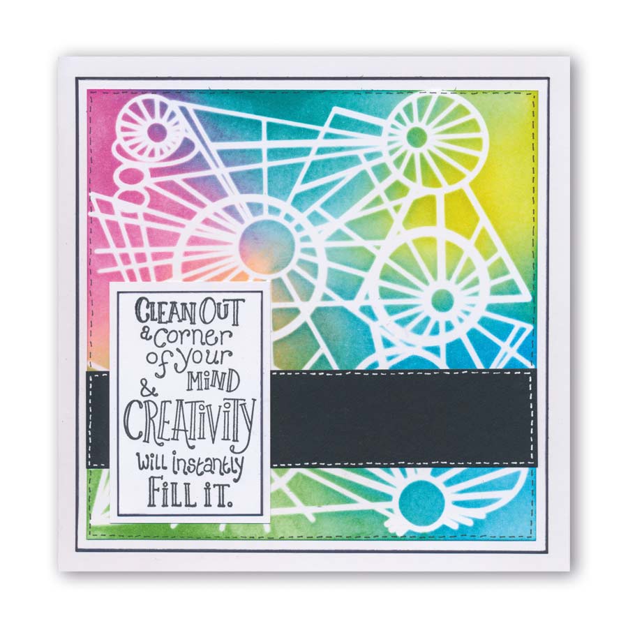 CLEARANCE Leonie's Bursts 7" x 7" Frameless Stencil