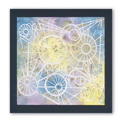 CLEARANCE Leonie's Bursts 7" x 7" Frameless Stencil