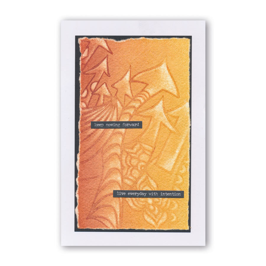 CLEARANCE Leonie's Arty Arrows 7" x 7" Frameless Stencil