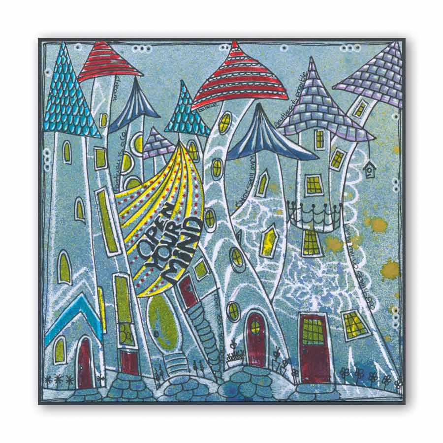 CLEARANCE Leonie's Arty Arrows 7" x 7" Frameless Stencil