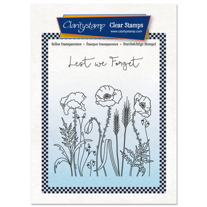 Poppy Meadow & Poppy Wreath A6 Square Stamp Collection
