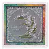 Freesias, Lily of the Valley & Bouquet A5 Square Groovi Plate Set