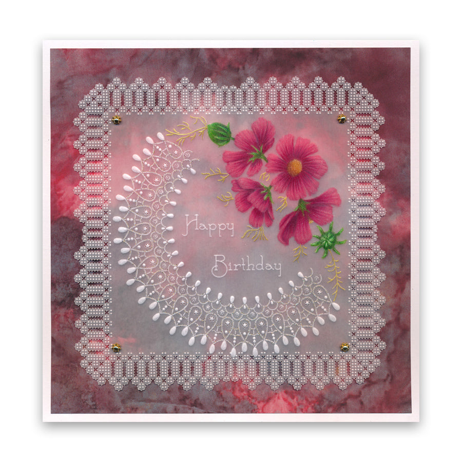Linda's Flowers & Lace - Set 1 A5 Square Groovi Plate Quartet