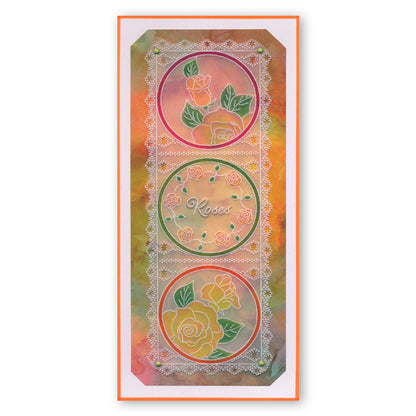 Linda's Flowers & Lace - Set 1 A5 Square Groovi Plate Quartet