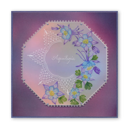 Linda's Flowers & Lace - Set 1 A5 Square Groovi Plate Quartet