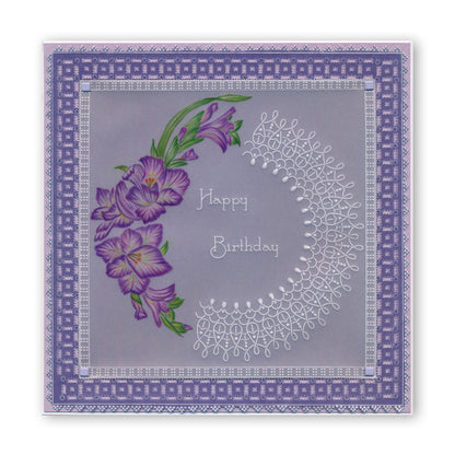 Linda's Flowers & Lace - Set 1 A5 Square Groovi Plate Quartet
