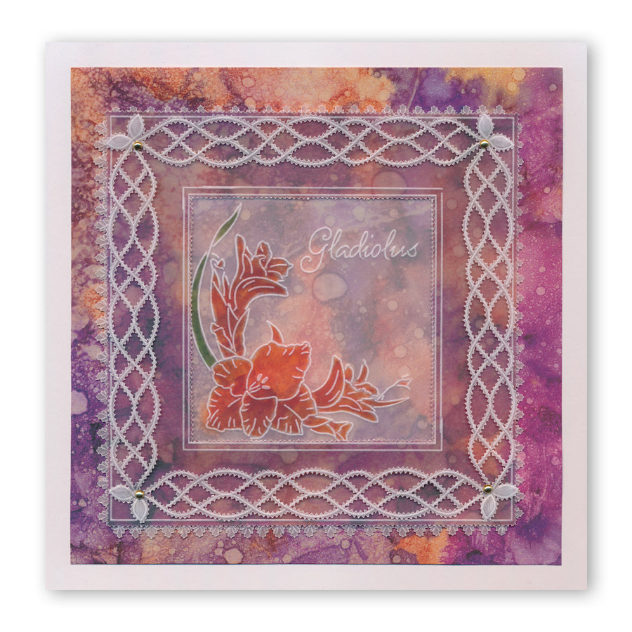 Linda's Flowers & Lace - Set 1 A5 Square Groovi Plate Quartet