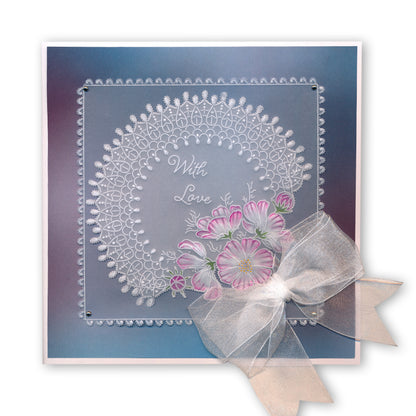 Linda's Flowers & Lace - Set 1 A5 Square Groovi Plate Quartet