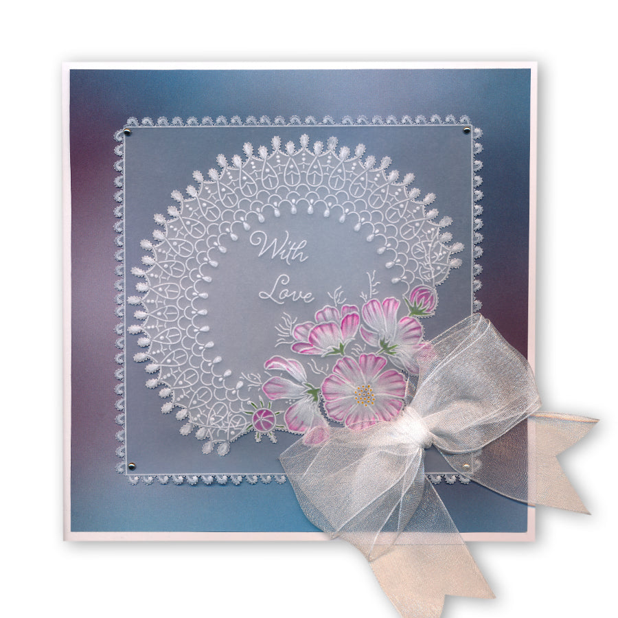 Linda's Gladiolus & Lace A5 Square Groovi Plate