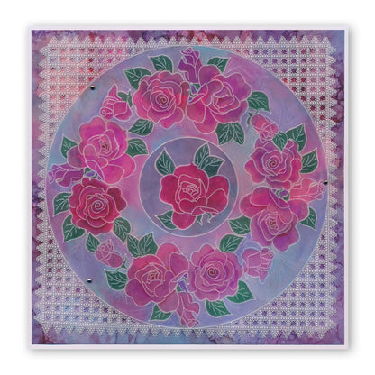 Linda's Flowers & Lace - Set 1 A5 Square Groovi Plate Quartet